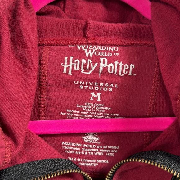 Wizarding World Of Harry Potter Hogwarts Crest Hooded Fleece Zip Sweatshirt - Picture 6 of 14